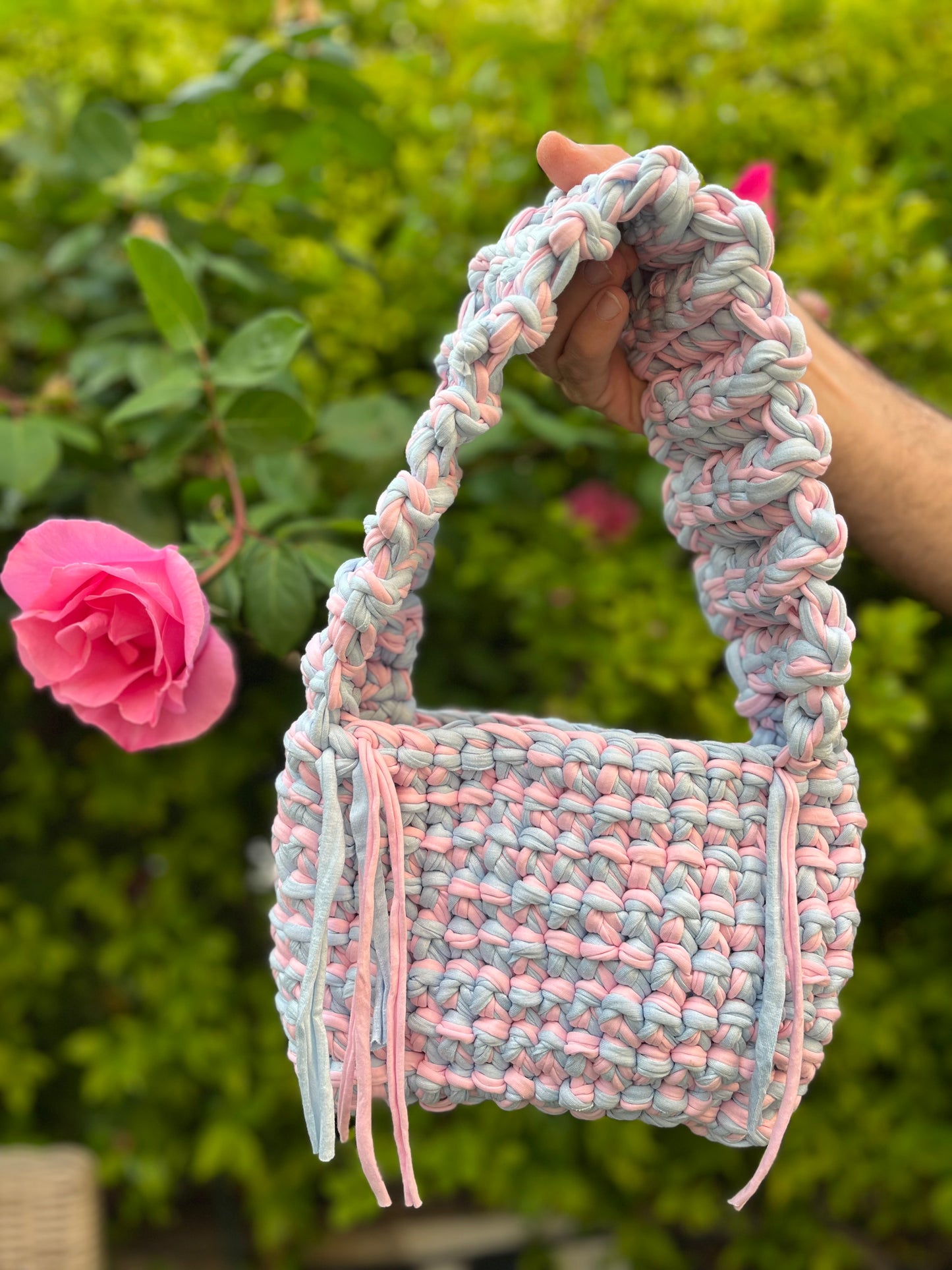 Bolso de hombro crochet