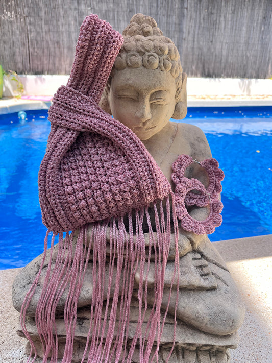 Bolso nudo japonés Bolso de crochet moderno, bolso de nudo japonés, bolso de muñeca de crochet, bolso de nudo de moda, bolso de muñeca de crochet, regalo para ella