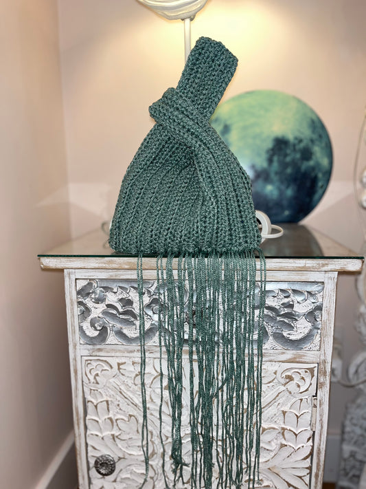 Bolso de mano nudo japonés a crochet / mini bolso de mano a crochet / mini bolso a crochet boda / mini bolso al crochet comunión