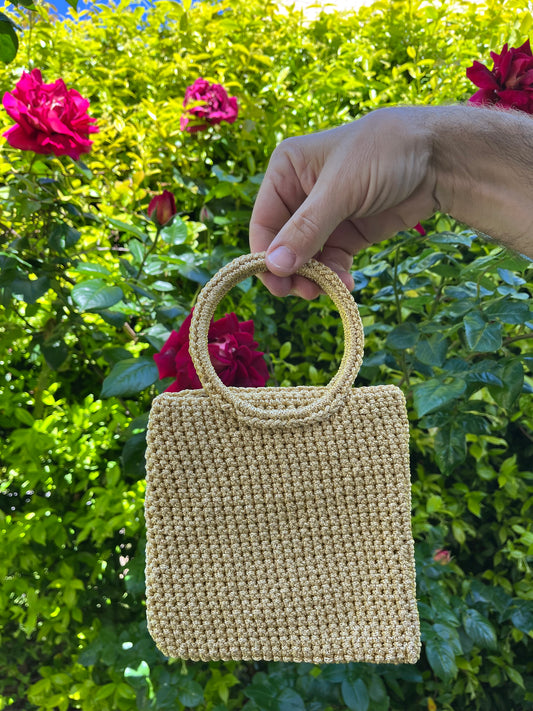 Mini bolsito de mano a crochet Boda / mini bolso exclusivo a crochet / Mini bolso Comunión