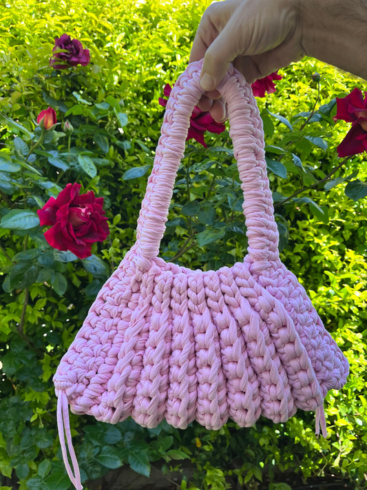 Mini bolso de hombro a crochet / Bolso a crochet boda / bolso de hombro a crochet comunión / bolso rosita a crochet graduación
