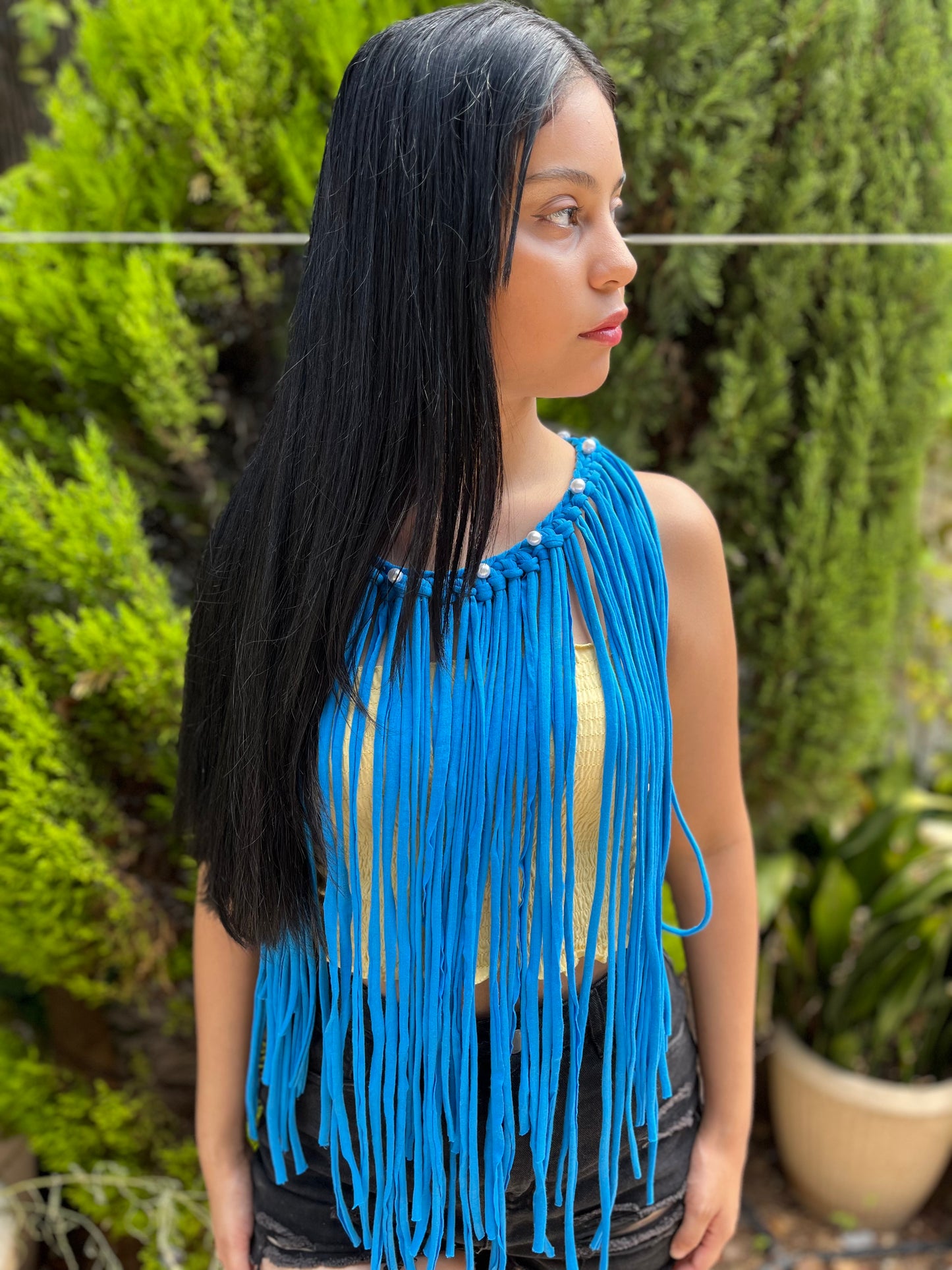 Collar con flecos para festival /collar bohemio