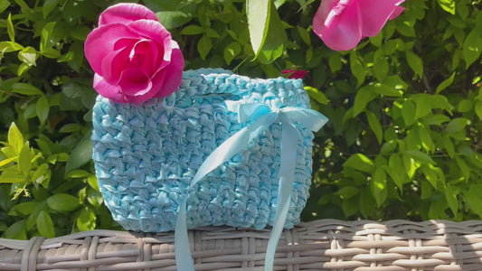 Mini tote bag / Mini bolso a crochet comunión